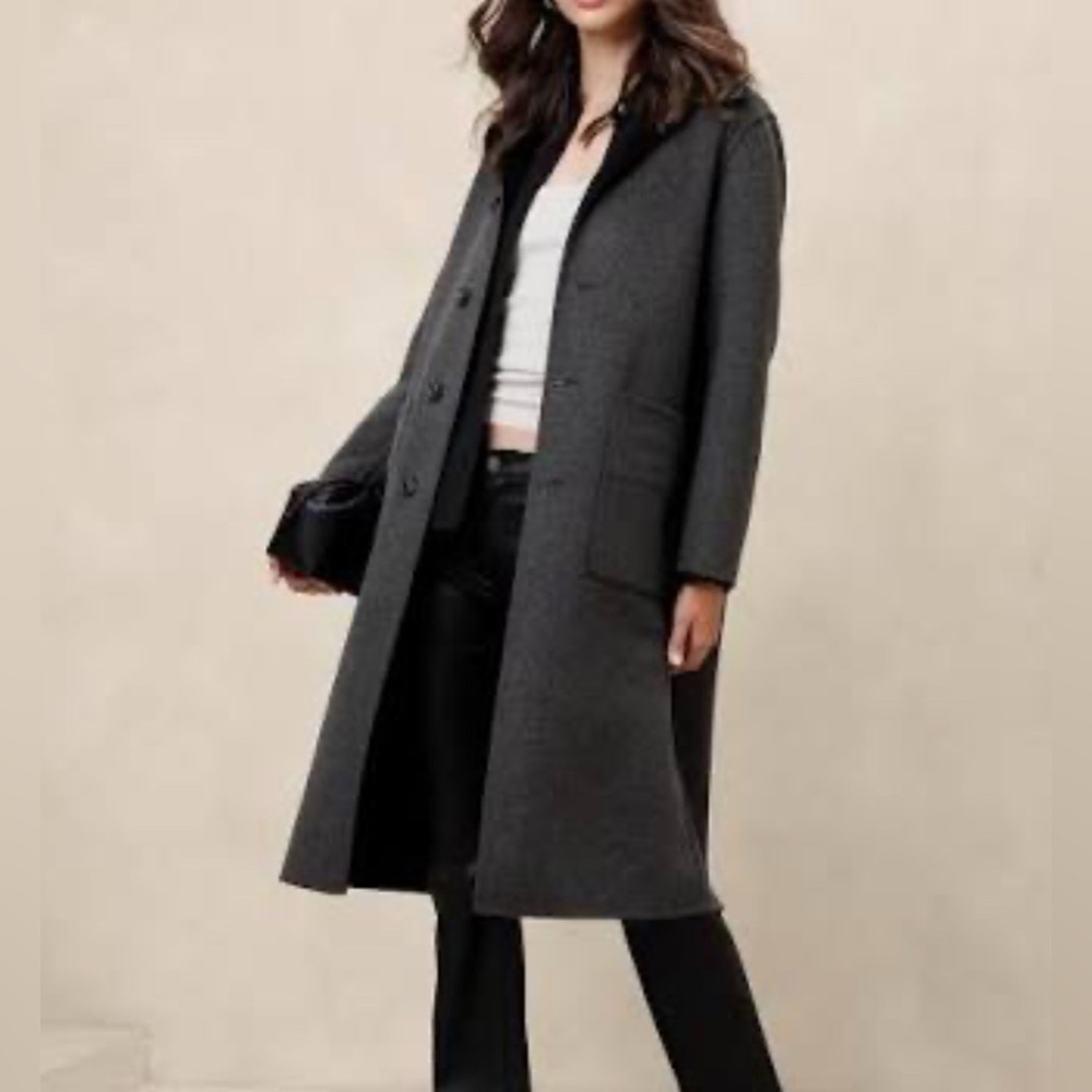 Banana republic Reversible double side wool blend coat